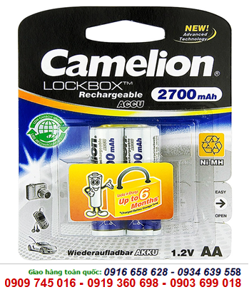 Camelion NH-AA2700LBP2; Pin sạc AA2700mAh 1.2v Camelion NH-AA2700LBP2 LockBox (Loại vỉ 2viên)